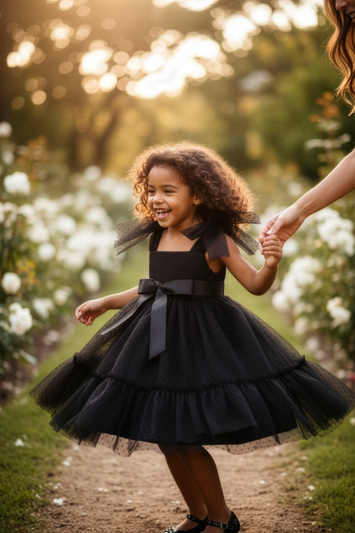 Phi "Enid" Black Tulle Dress - Millie and John