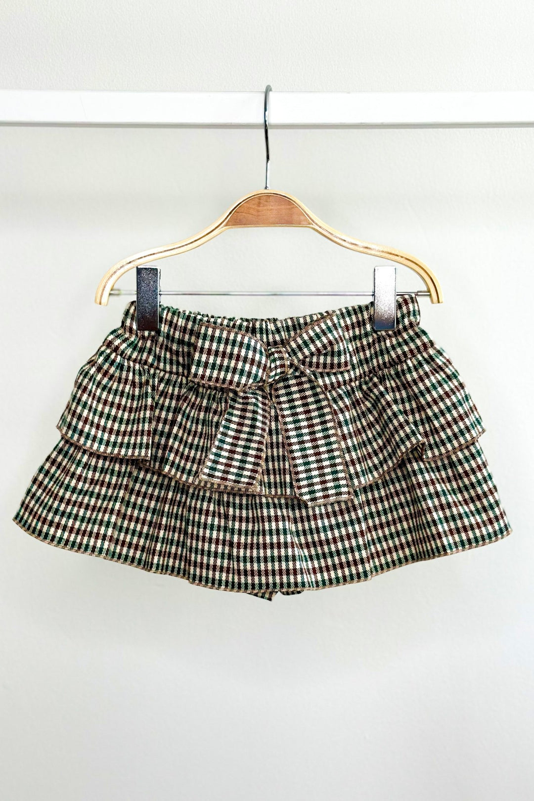 Phi "Mazie" Brown & Green Houndstooth Skort - Millie and John