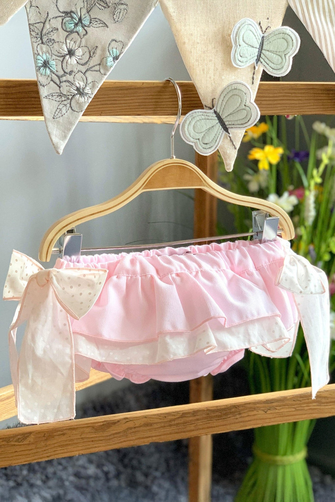 Phi Pink Frilled Bow Bloomers - Millie and John