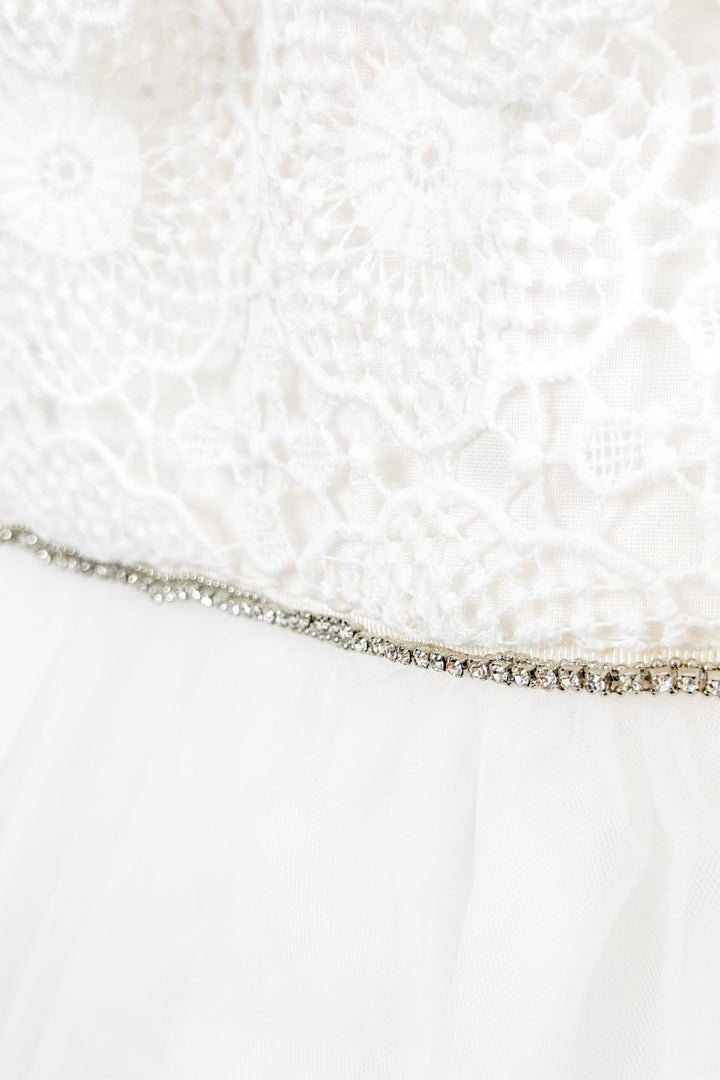 Phi "Rae" White Lace Blouse & Tulle Skirt - Millie and John