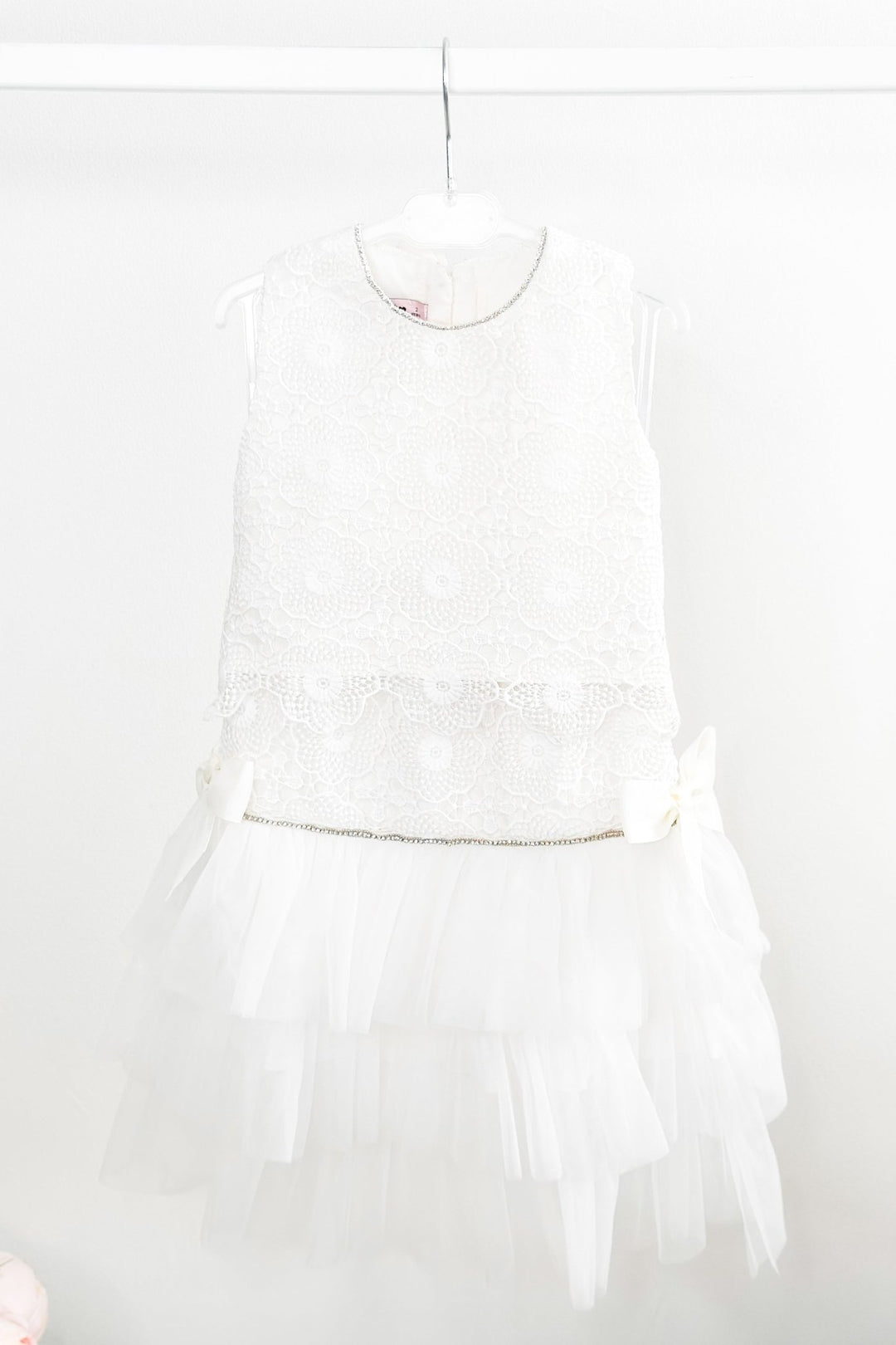 Phi "Rae" White Lace Blouse & Tulle Skirt - Millie and John