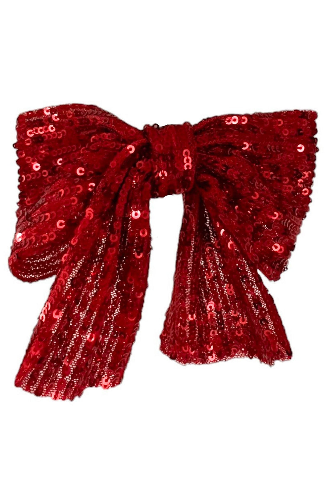 Phi Red Sequin Hair Bow - Millie and John