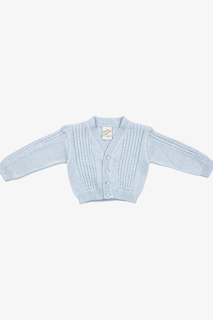 Pretty Originals Pale Blue Cable Knit Cardigan - Millie and John