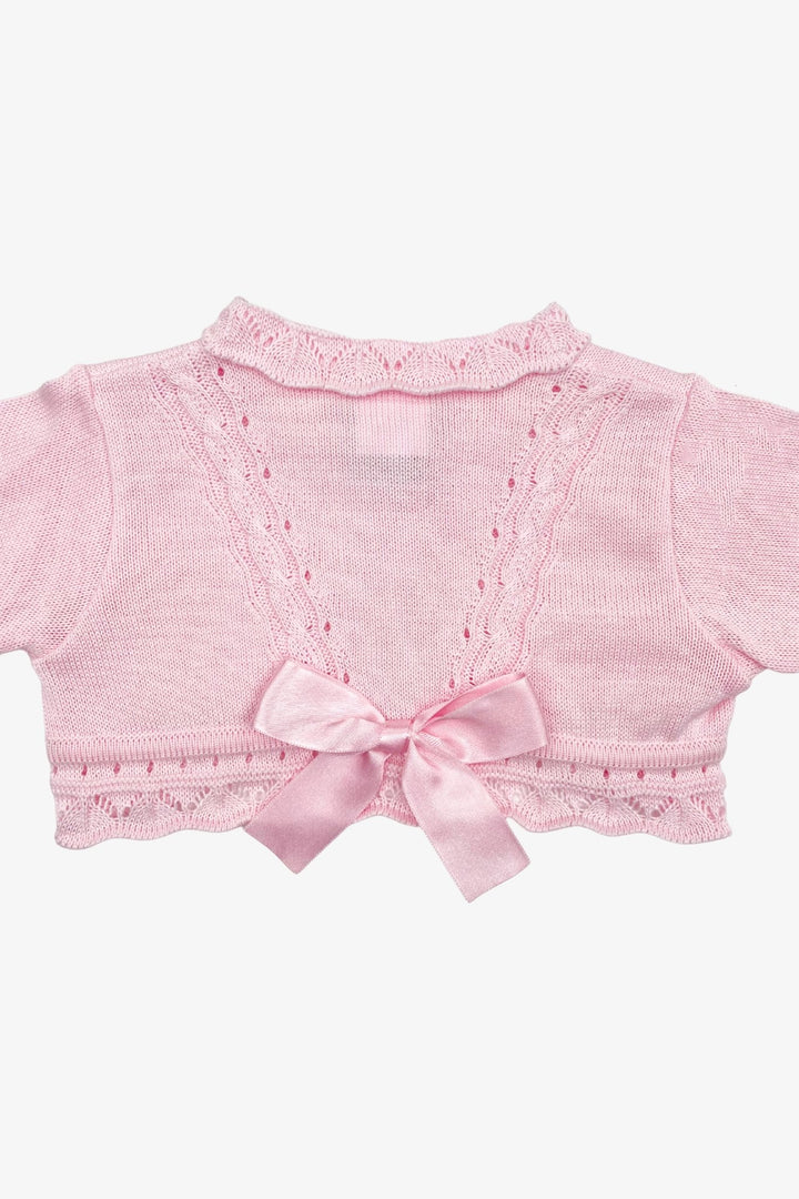 Pretty Originals Pink Bow Back Bolero - Millie and John