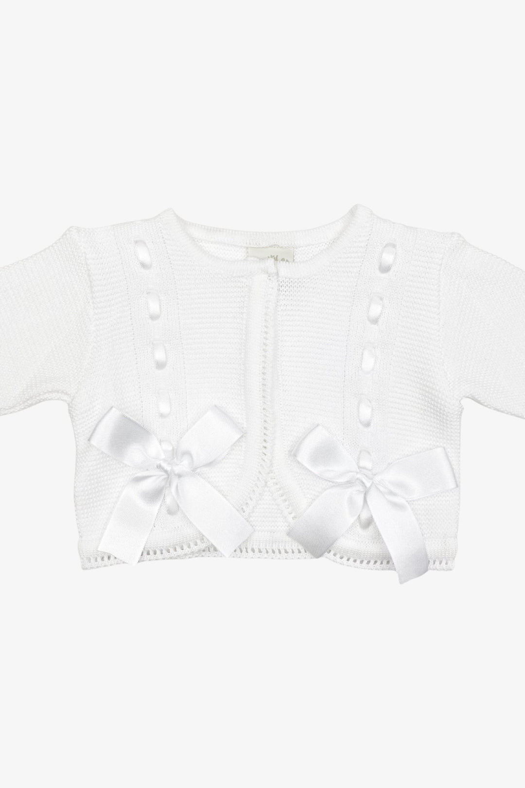Pretty Originals White Bow Cardigan - Millie and John