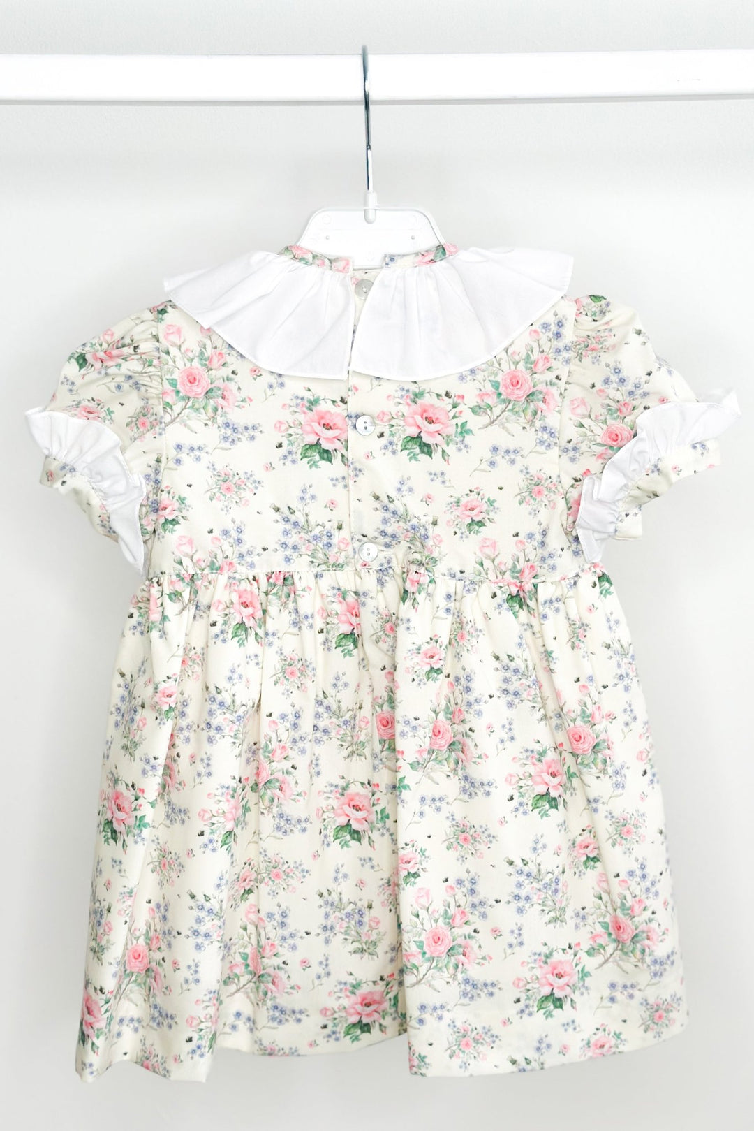 Puro Mimo "Adelyn" Pale Lemon &amp; Pink Vintage Floral Dress - Millie and John