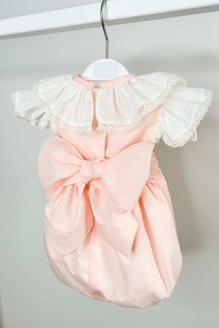 Puro Mimo "Amalia" Peach Shirred Romper - Millie and John