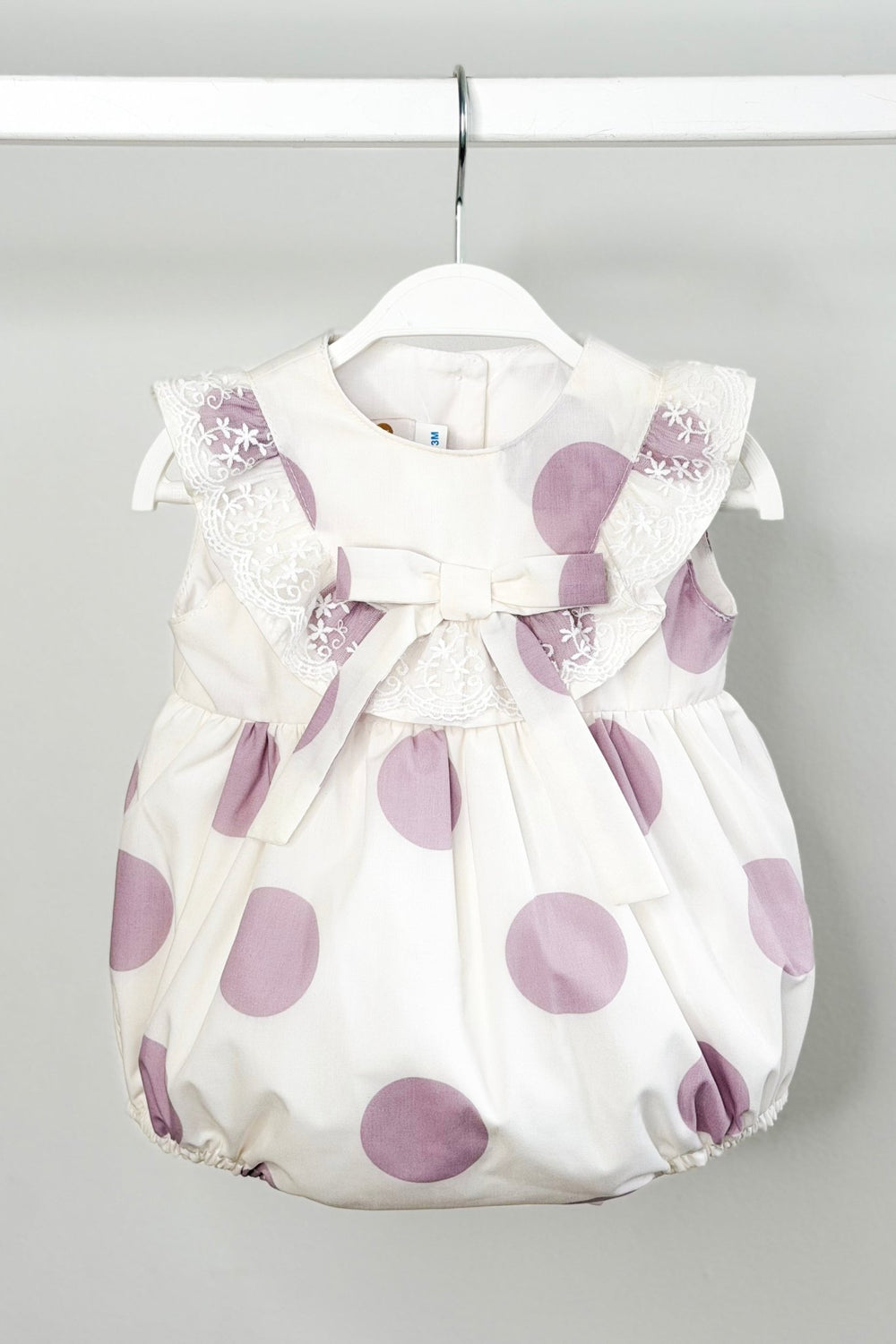 Puro Mimo "Camille" Lilac Polka Dot Romper - Millie and John