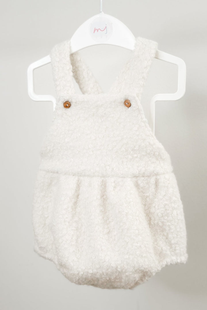 Puro Mimo "Carey" Ivory Bouclé Dungaree Romper - Millie and John