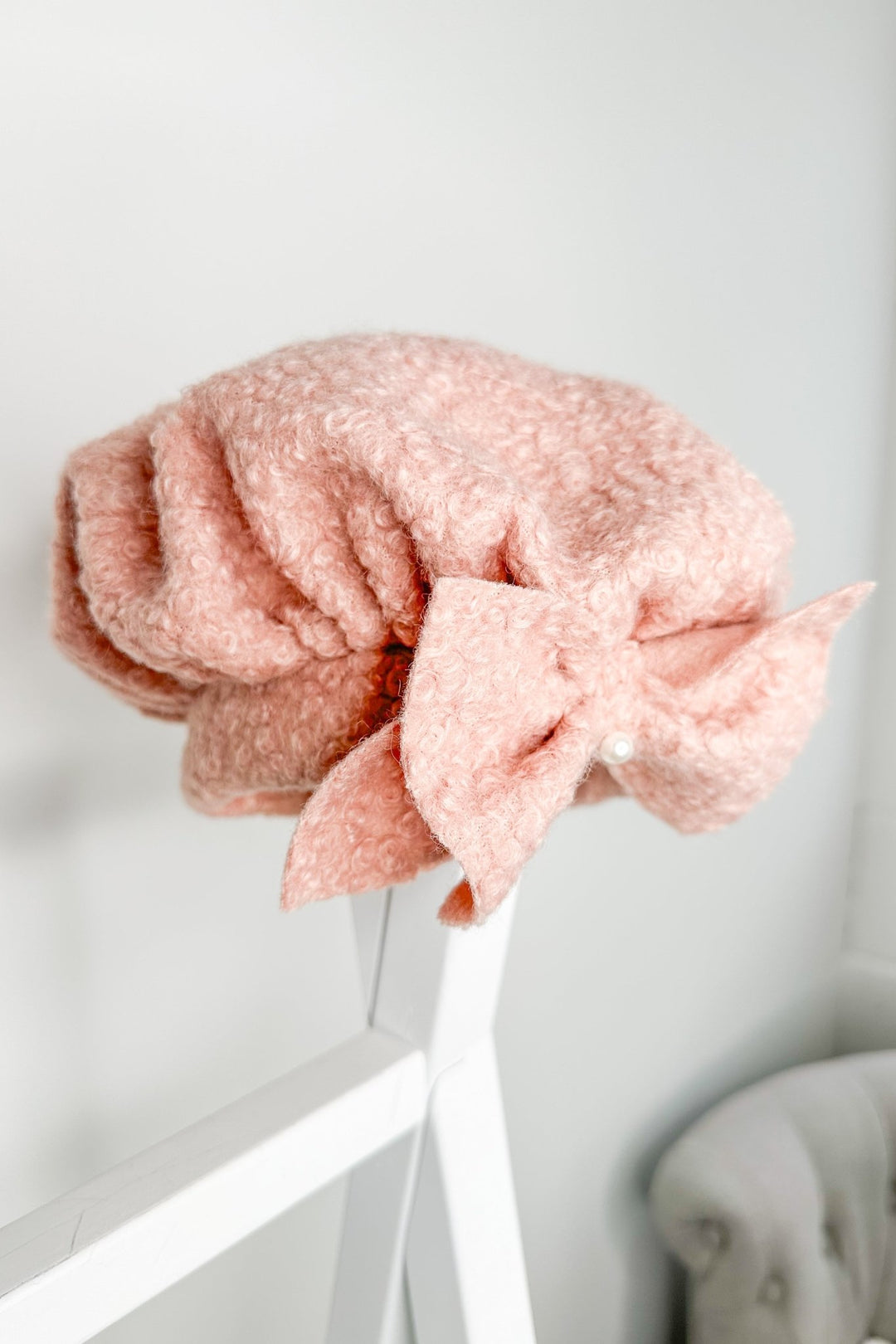 Puro Mimo Dusky Pink Bouclé Beret - Millie and John
