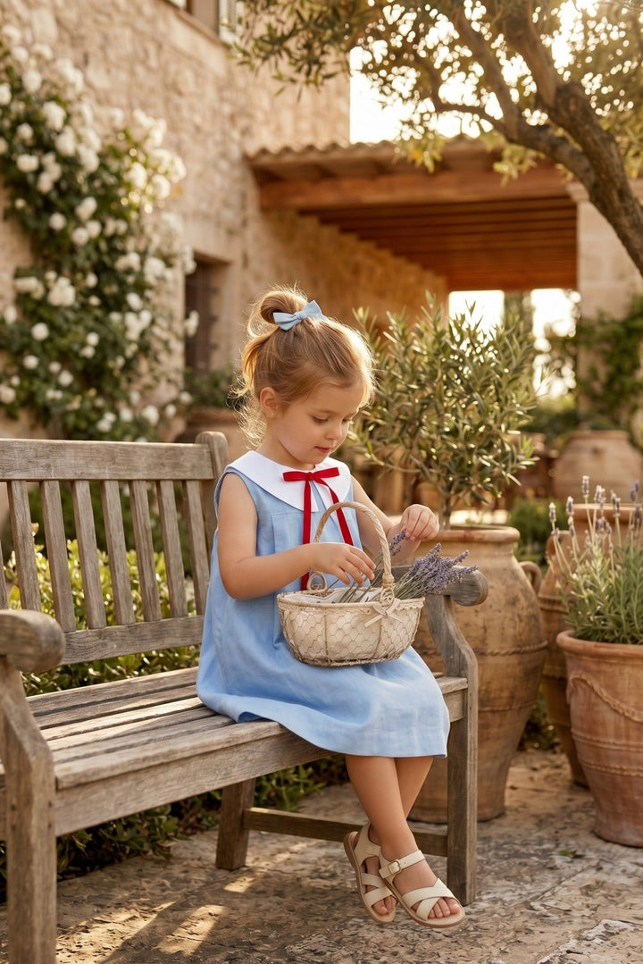 Puro Mimo "Gianna" Blue &amp; Red Sailor Dress - Millie and John