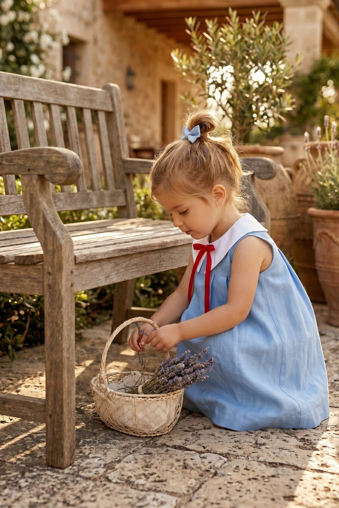 Puro Mimo "Gianna" Blue &amp; Red Sailor Dress - Millie and John