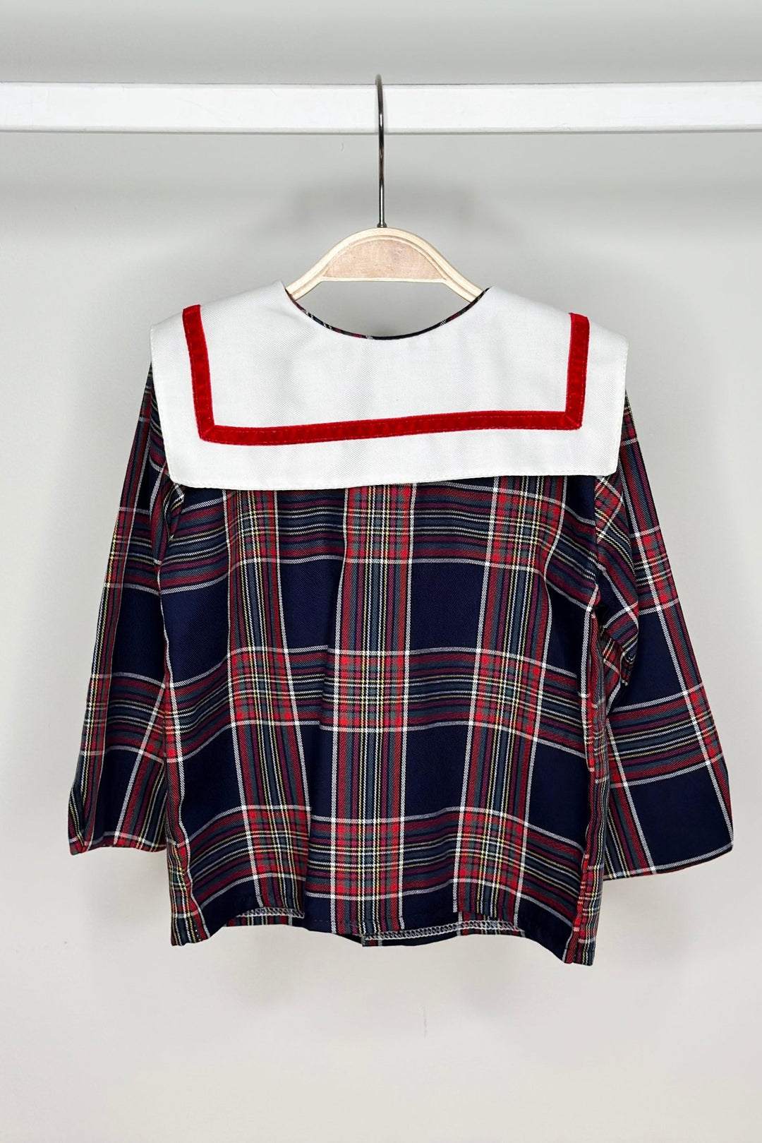 Puro Mimo "Joseph" Navy Tartan Sailor Shirt - Millie and John