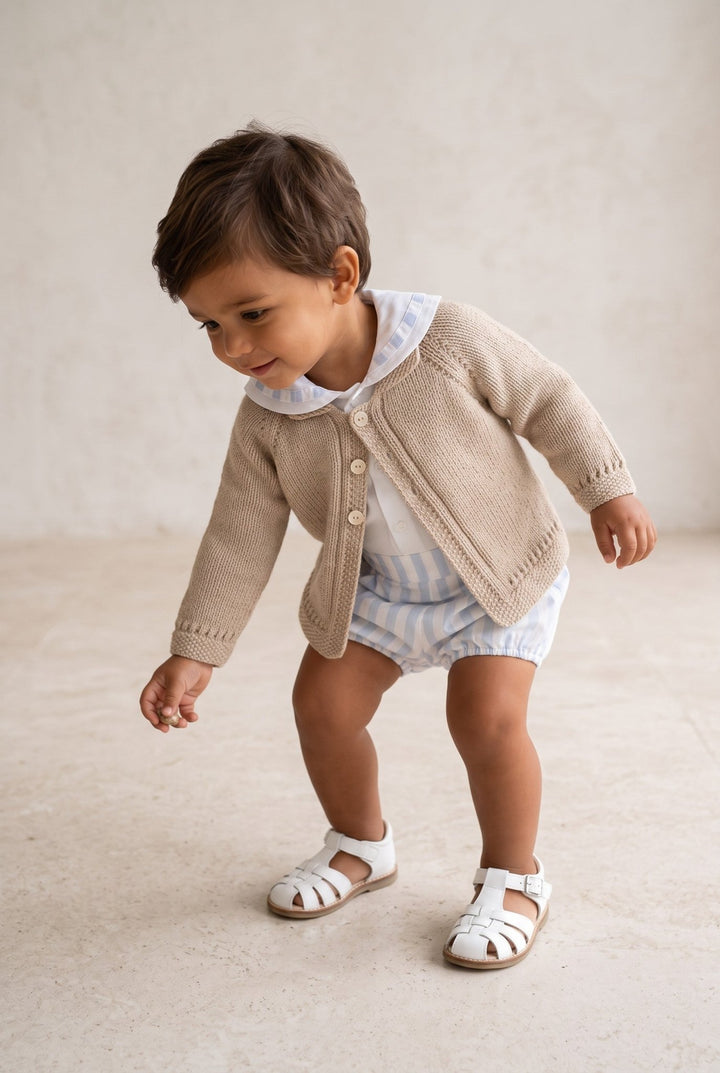 Puro Mimo "Sebastian" Blue Striped Sailor Shirt &amp; Jam Pants - Millie and John