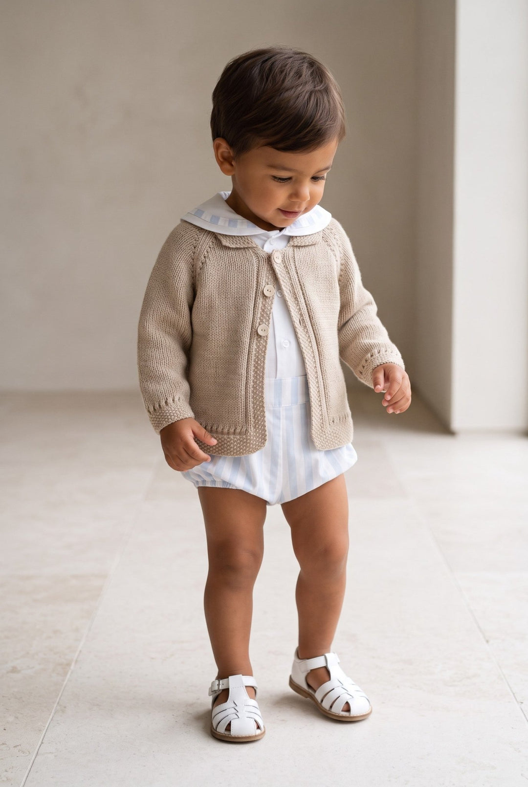 Puro Mimo "Sebastian" Blue Striped Sailor Shirt & Jam Pants - Millie and John