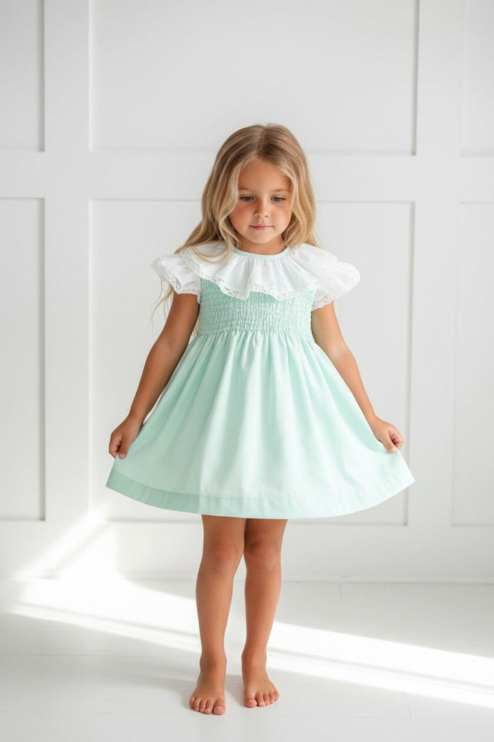 Puro Mimo "Tabitha" Mint Green Shirred Dress - Millie and John