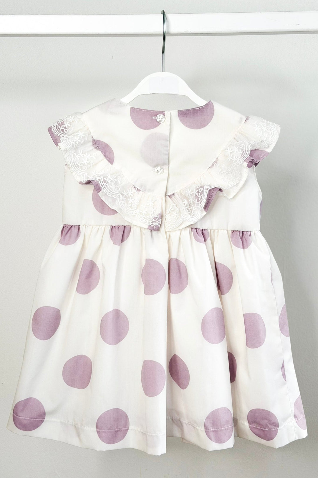 Puro Mimo "Violet" Lilac Polka Dot Dress - Millie and John