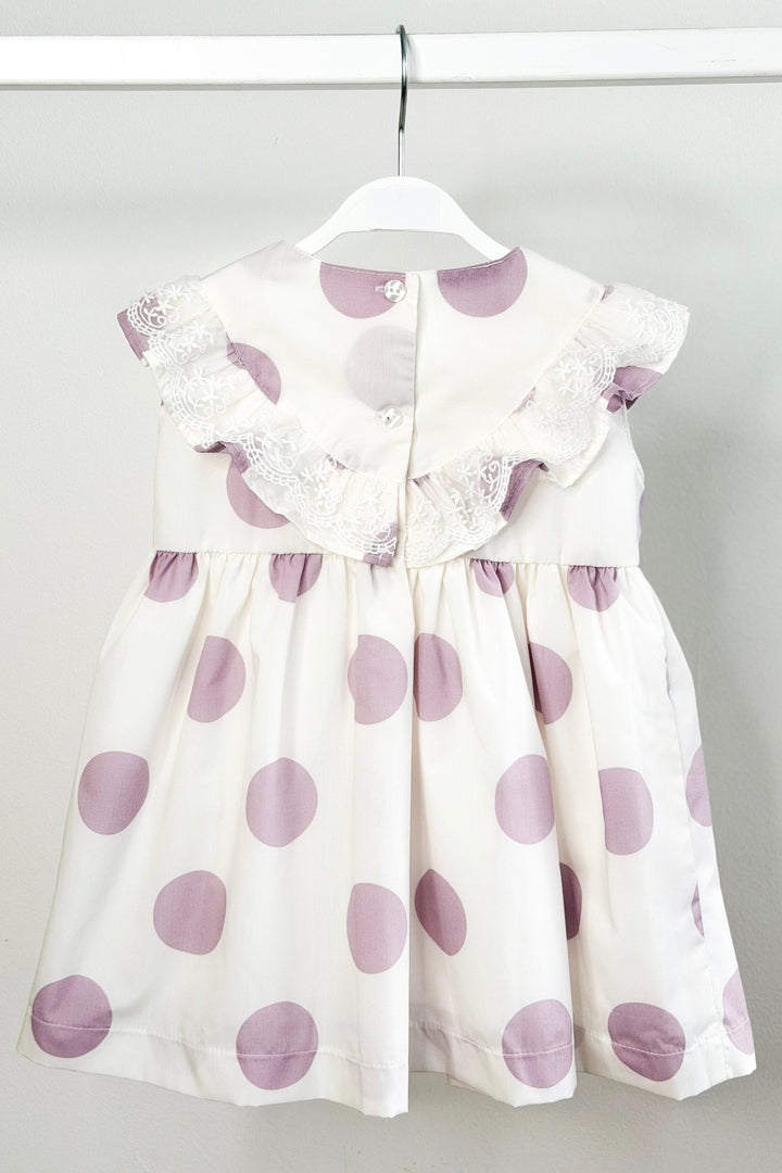 Puro Mimo "Violet" Lilac Polka Dot Dress - Millie and John