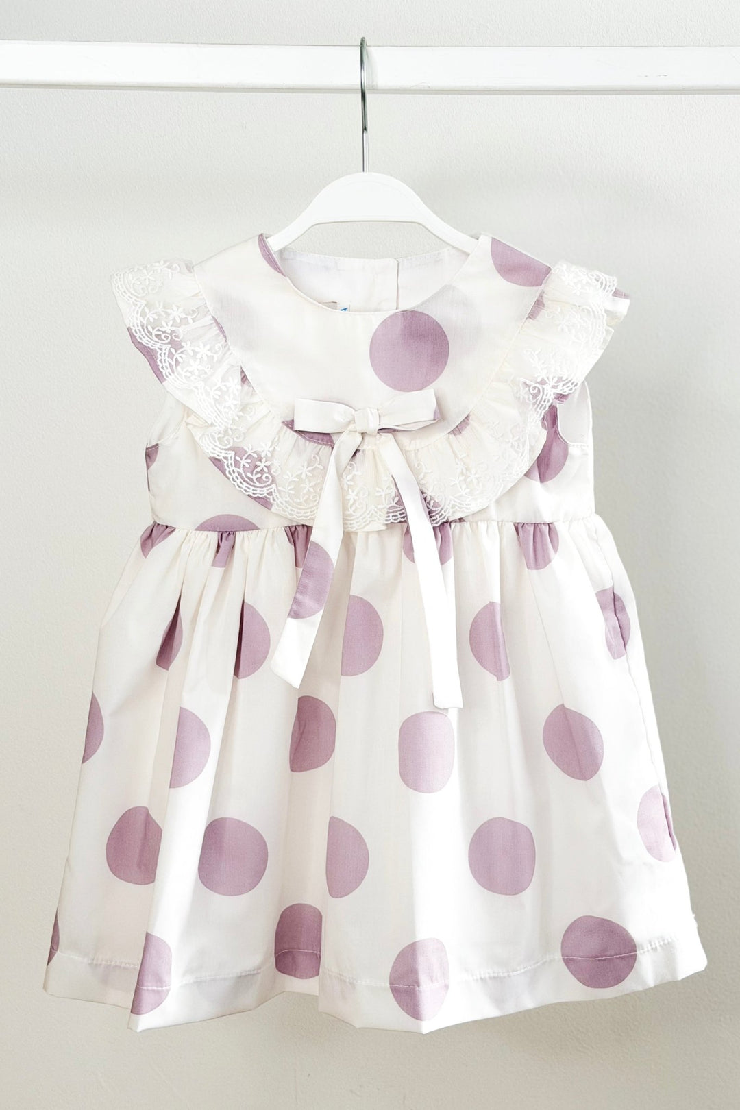 Puro Mimo "Violet" Lilac Polka Dot Dress - Millie and John