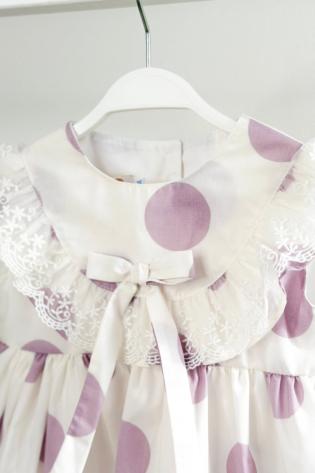 Puro Mimo "Violet" Lilac Polka Dot Dress - Millie and John