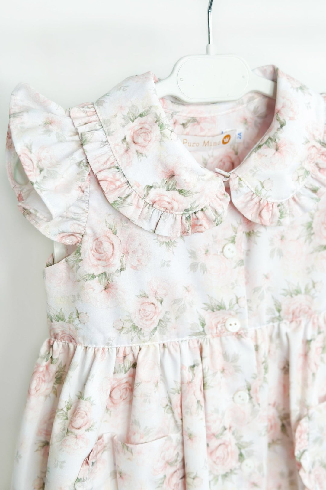 Puro Mimo "Wendy" Pale Pink Vintage Floral Dress - Millie and John