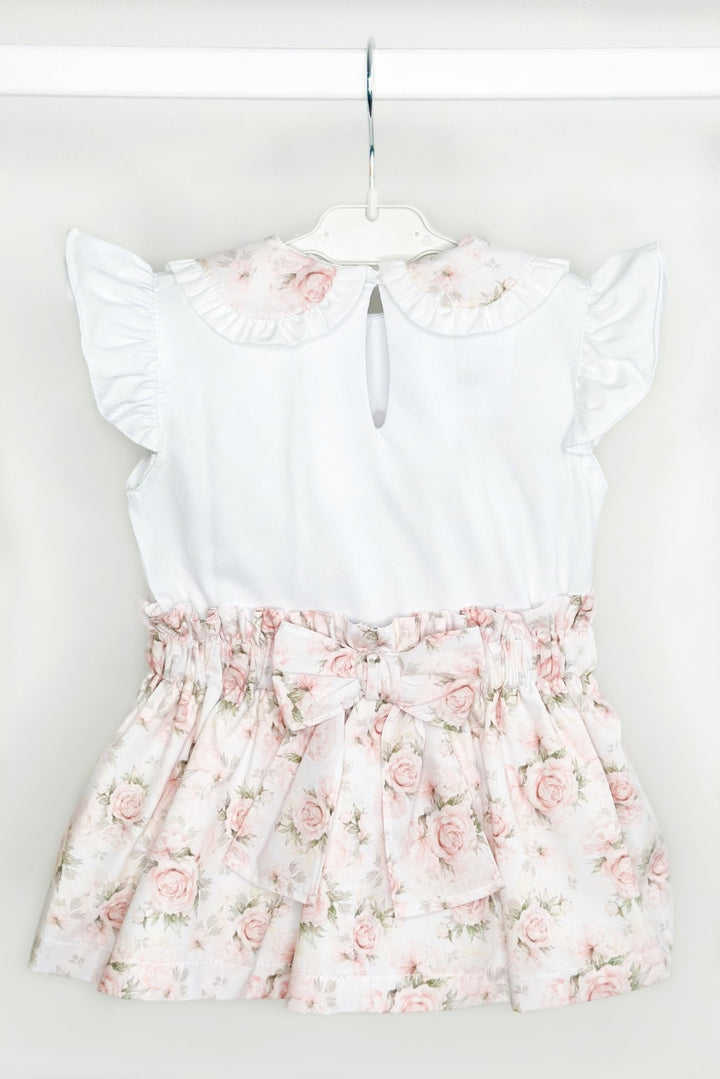 Puro Mimo "Wendy" Pale Pink Vintage Floral Top &amp; Skirt - Millie and John