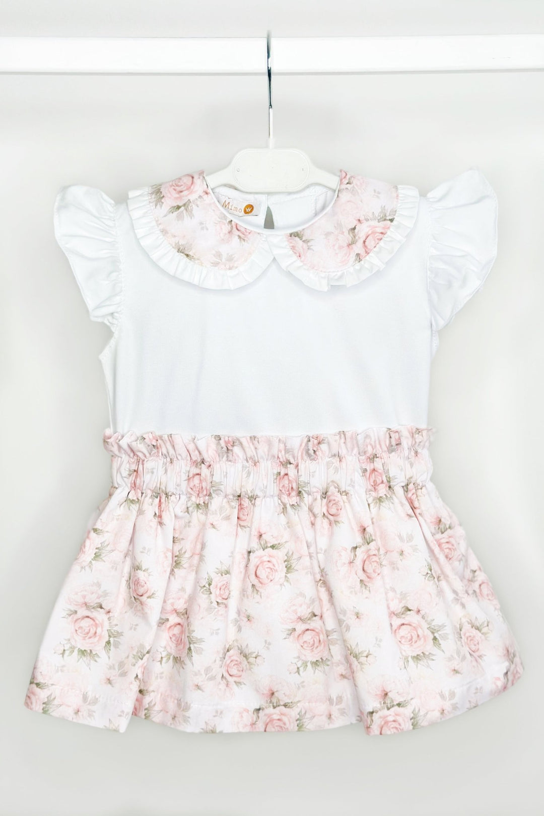 Puro Mimo "Wendy" Pale Pink Vintage Floral Top & Skirt - Millie and John