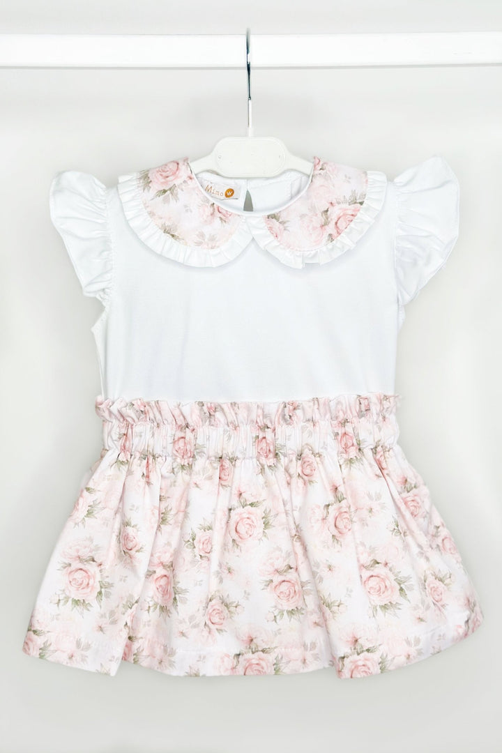Puro Mimo "Wendy" Pale Pink Vintage Floral Top &amp; Skirt - Millie and John