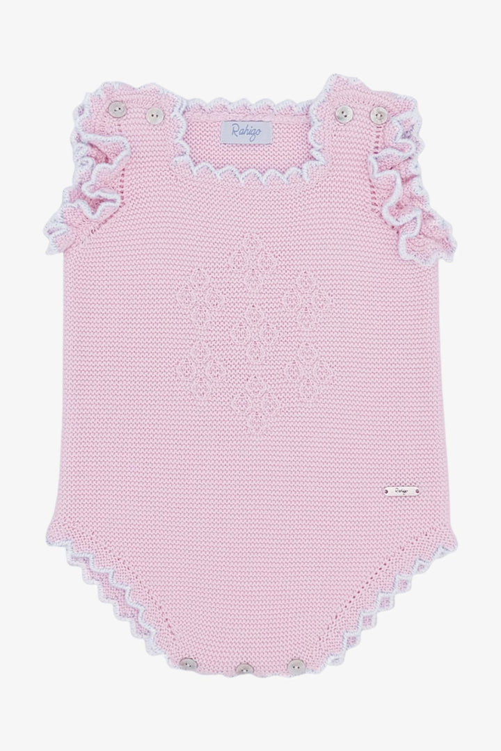Rahigo Baby Pink &amp; White Knit Shortie - Millie and John