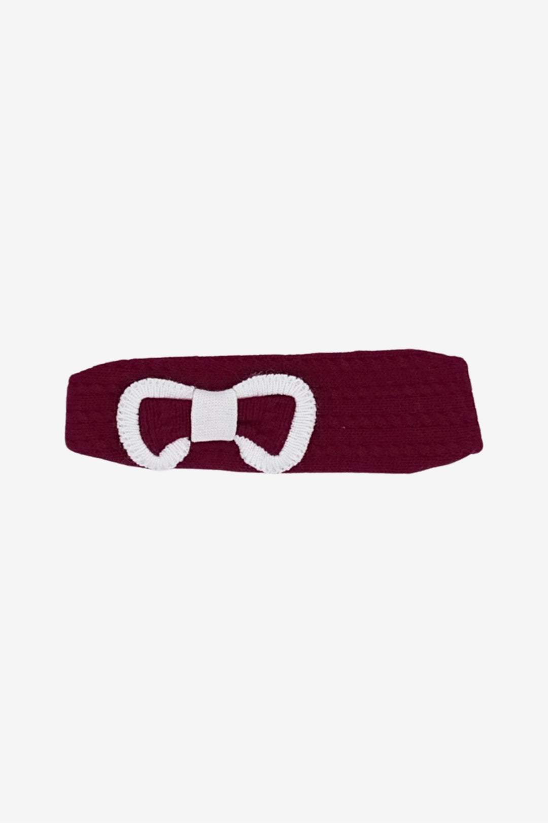 Rahigo Burgundy & White Bow Headband - Millie and John