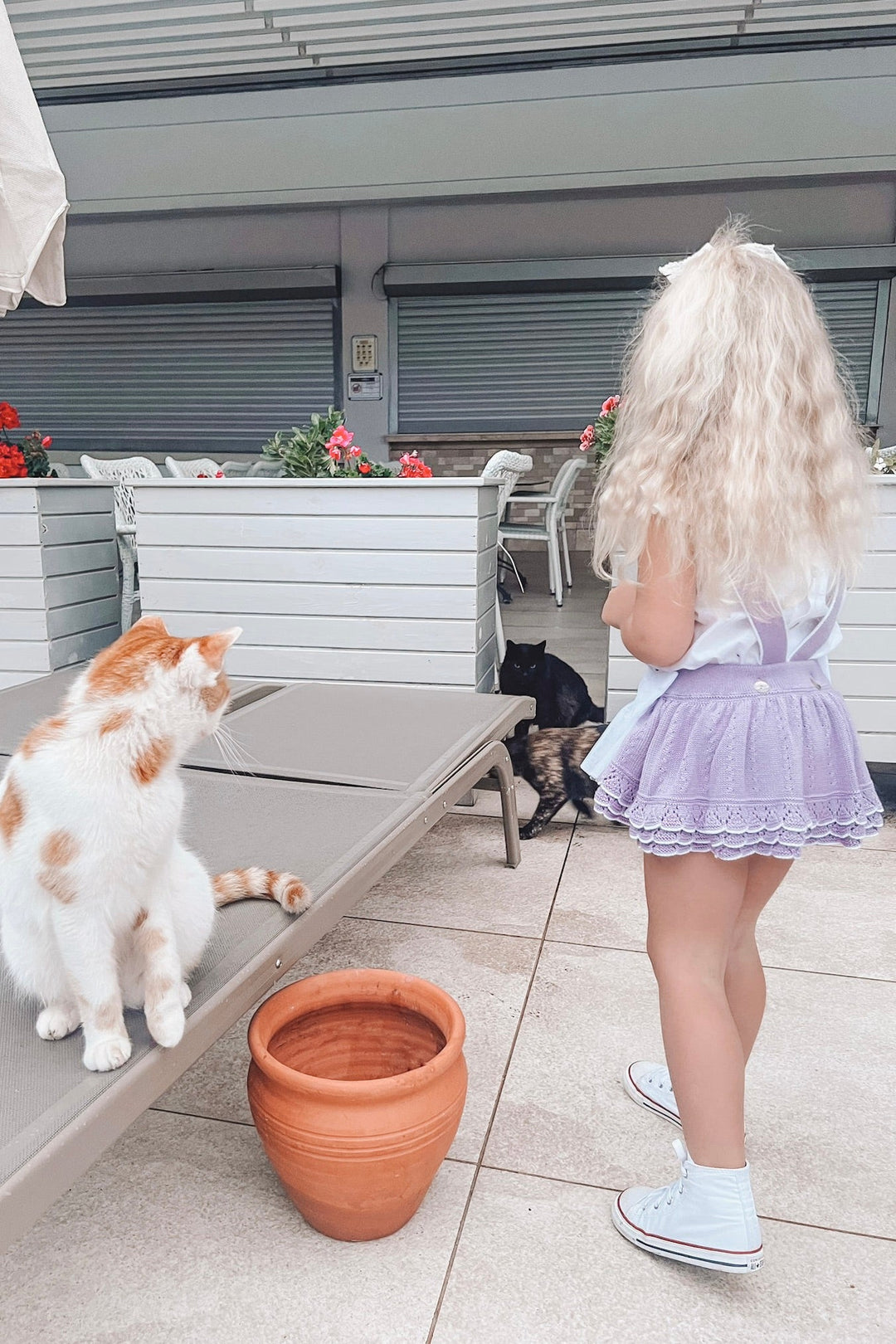 Rahigo "Clara" Lilac Knit Dungaree Romper Set - Millie and John