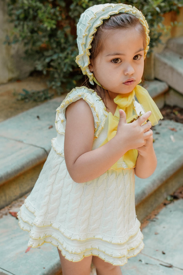 Rahigo "Delilah" Mint & Lemon Knit Dress - Millie and John