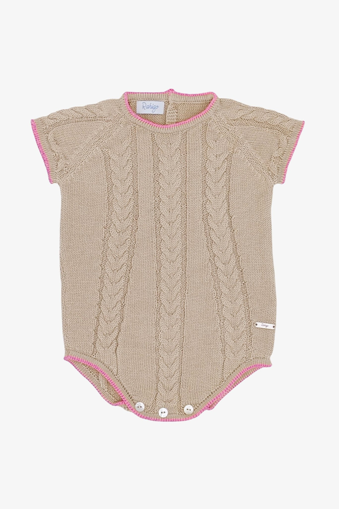 Rahigo "Luca" Camel & Fuchsia Knit Romper - Millie and John