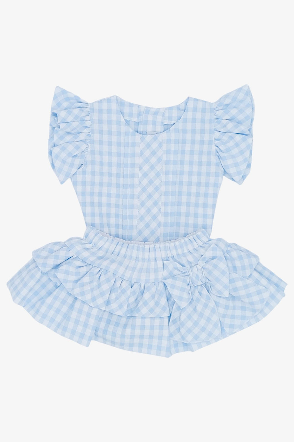 Rahigo PREORDER 🛑 Baby Blue Gingham Blouse & Skort - Millie and John