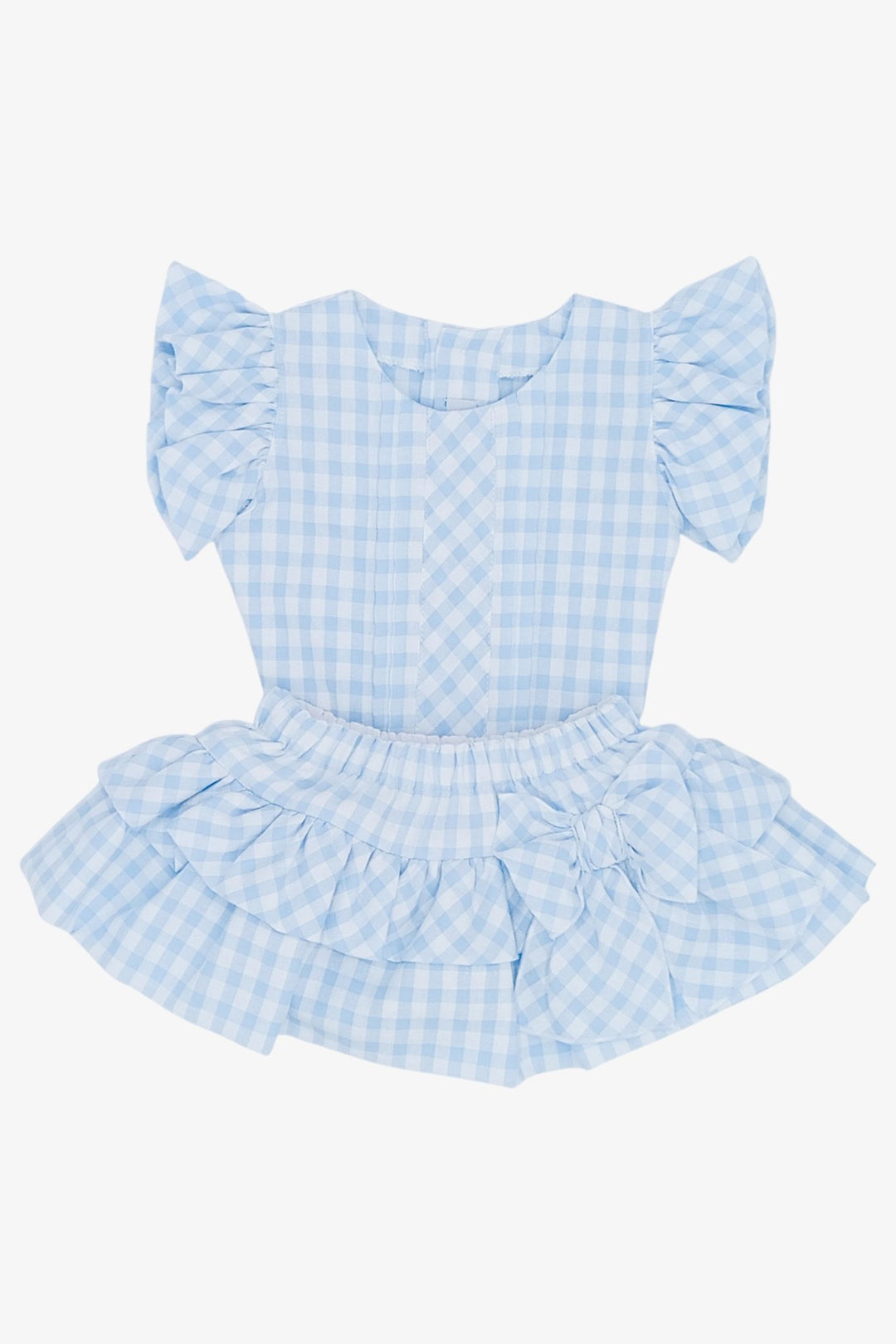 Rahigo PREORDER 🛑 Baby Blue Gingham Blouse & Skort - Millie and John