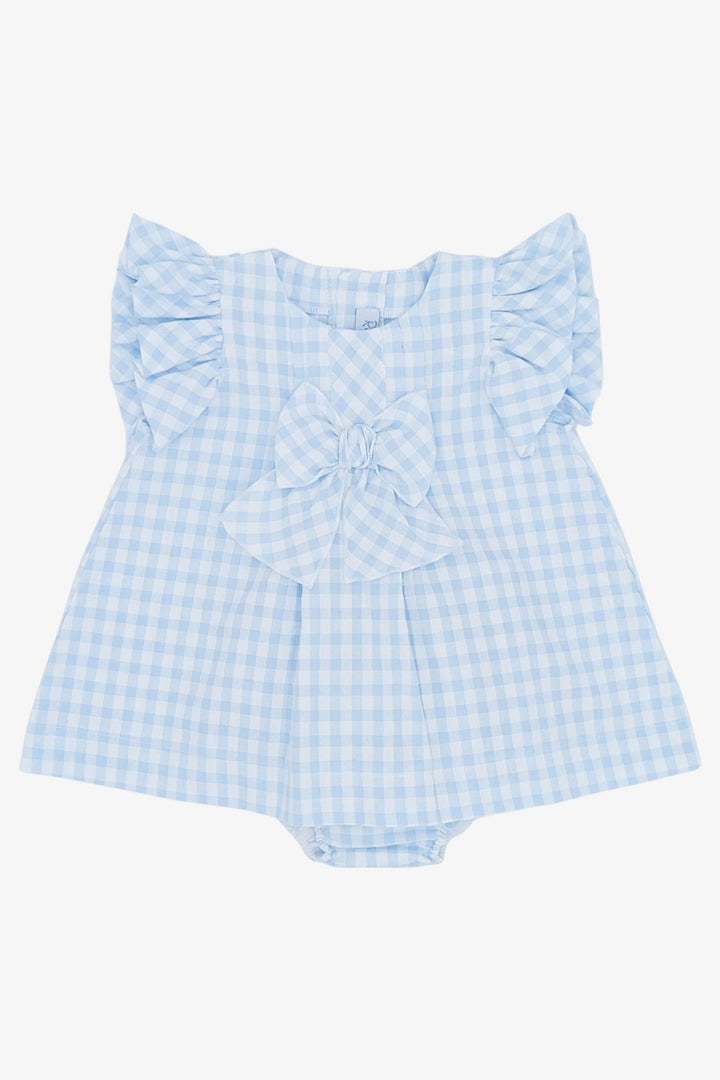 Rahigo PREORDER 🛑 Baby Blue Gingham Dress & Bloomers - Millie and John