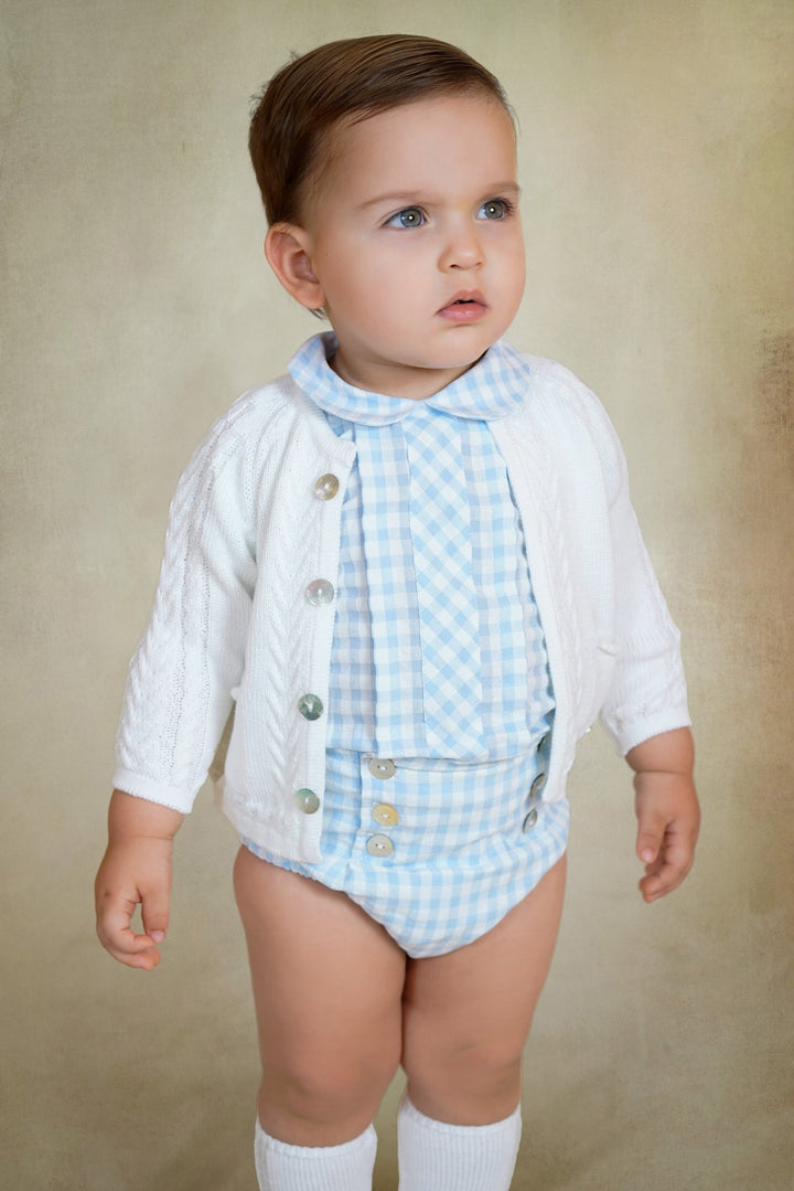 Rahigo PREORDER 🛑 Baby Blue Gingham Shirt & Jam Pants - Millie and John