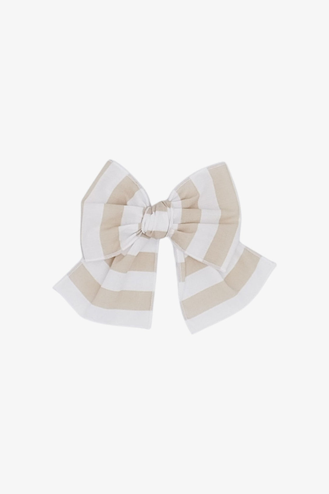 Rahigo PREORDER 🛑 Beige & White Striped Hair Bow - Millie and John