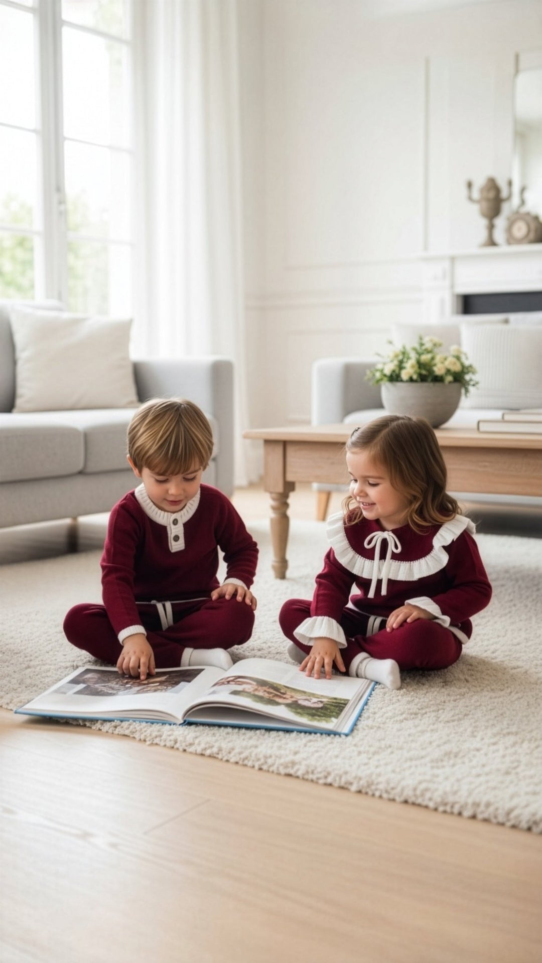 Rahigo "William" Burgundy & White Knitted Tracksuit - Millie and John