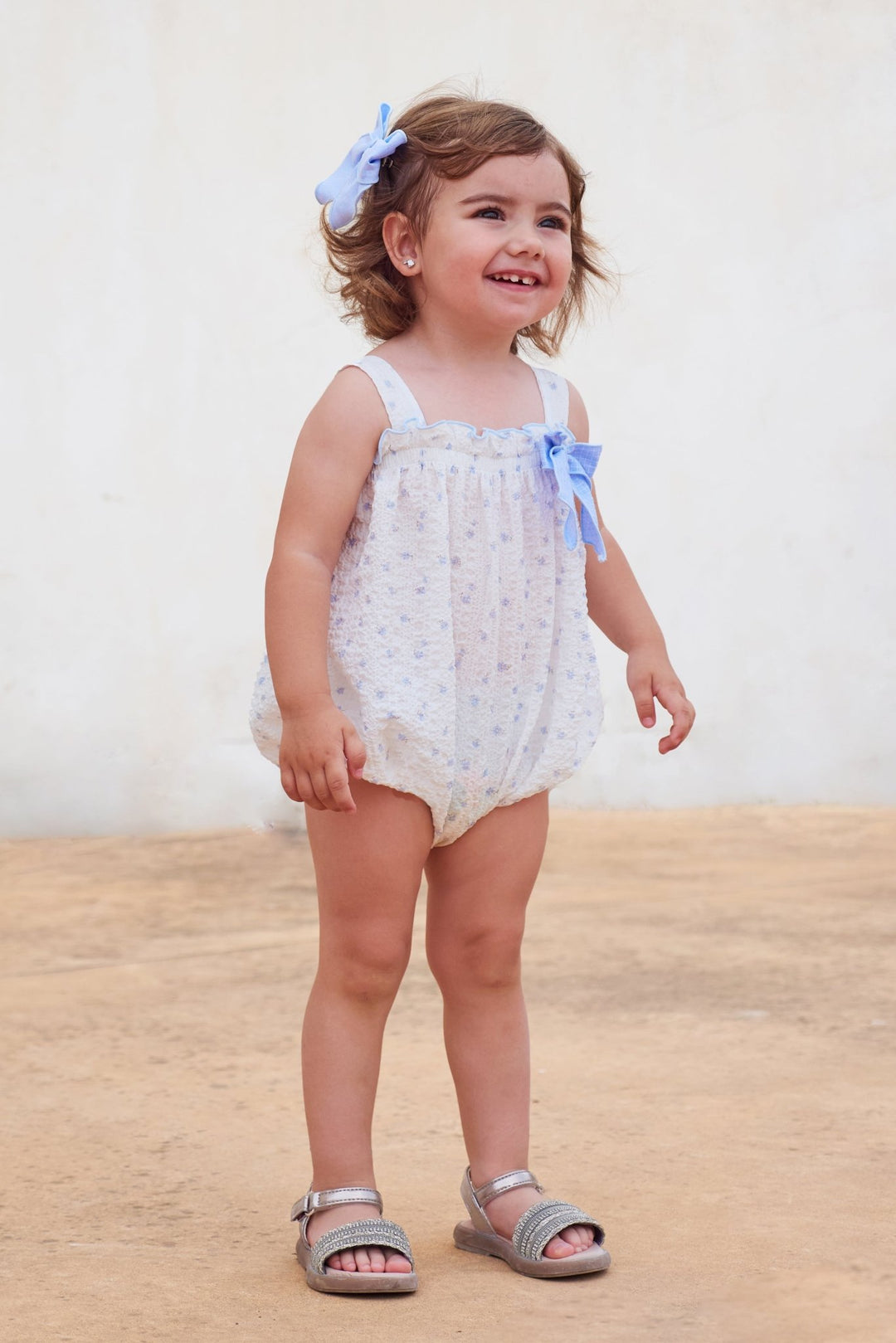 Rapife "Alice" Pale Blue Floral Shortie - Millie and John