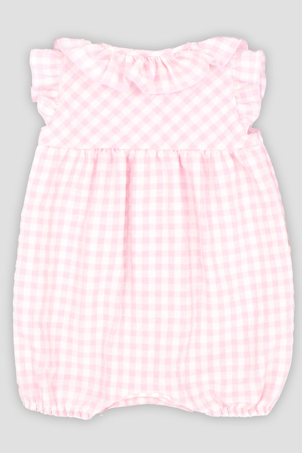 Rapife "Amelia" Baby Pink Gingham Romper - Millie and John