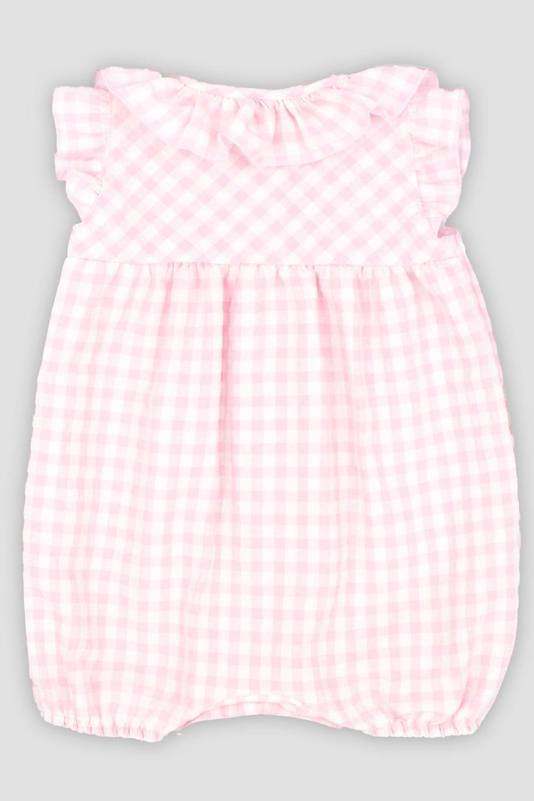 Rapife "Amelia" Baby Pink Gingham Romper - Millie and John