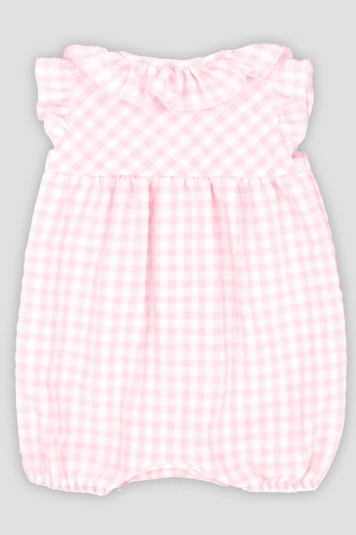 Rapife "Amelia" Baby Pink Gingham Romper - Millie and John