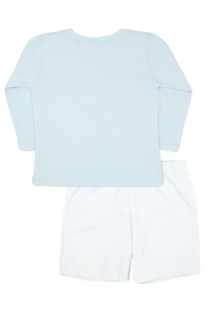 Rapife "Andreas" Blue Houndstooth Top & Shorts - Millie and John