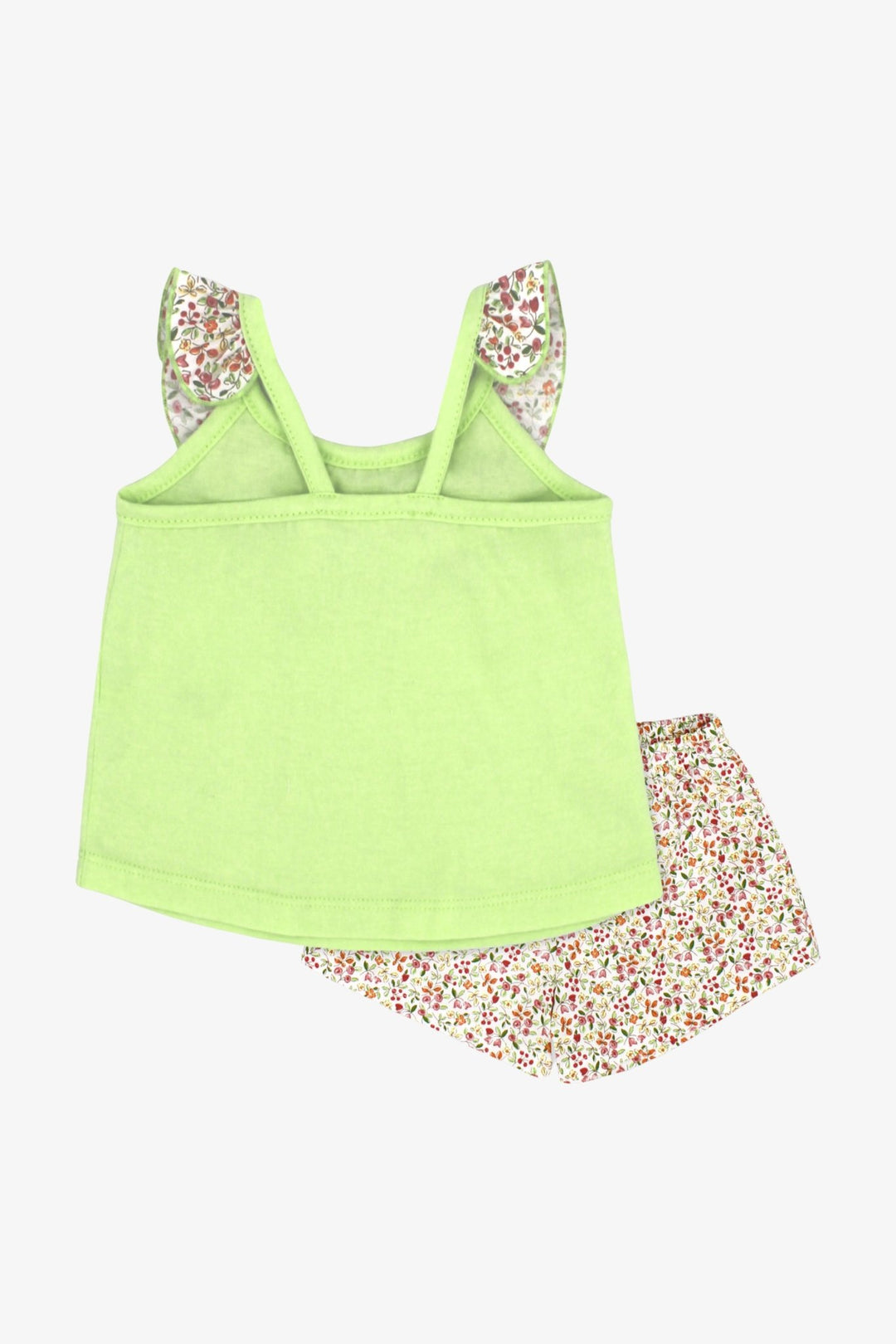 Rapife "Clover" Lime Green Floral Top &amp; Shorts - Millie and John