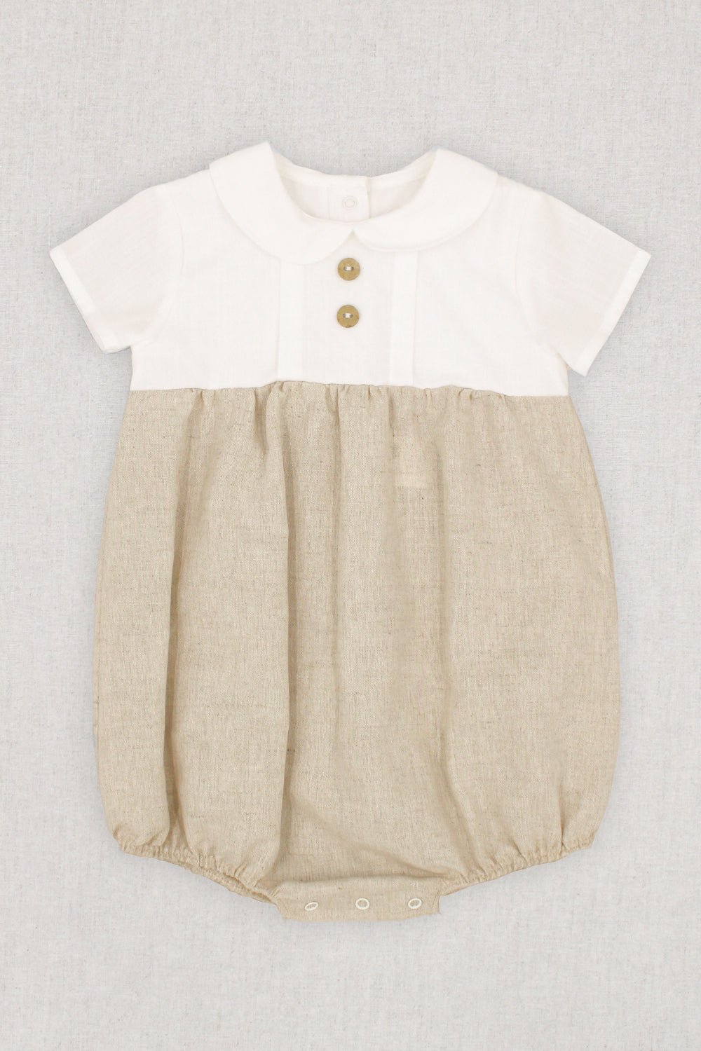 Rapife "Cody" Beige Linen Romper - Millie and John