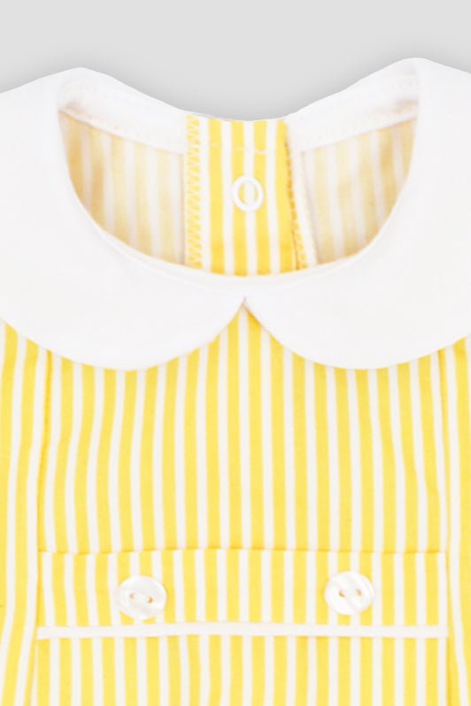 Rapife "Cooper" Yellow Striped Romper - Millie and John