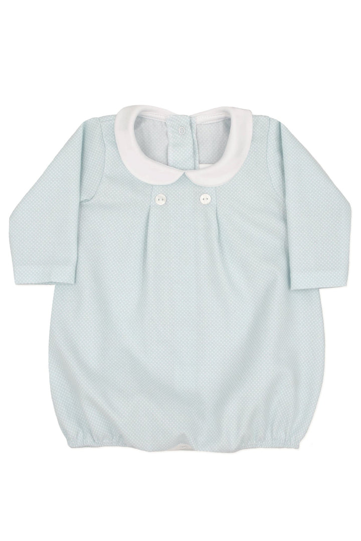 Rapife "Corbin" Light Blue Polka Dot Romper - Millie and John