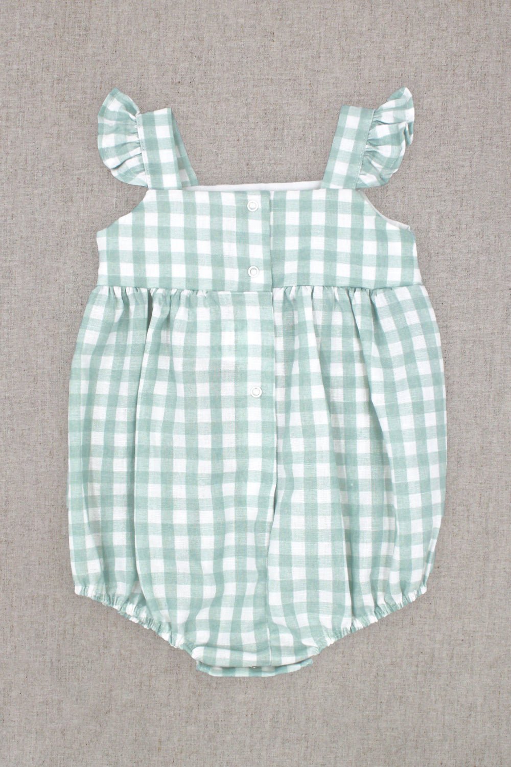 Rapife "Dahlia" Sage Green Gingham Broderie Anglaise Shortie - Millie and John
