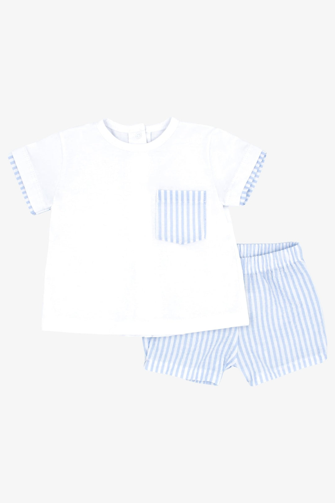 Rapife "Dylan" Baby Blue Stripe T-Shirt & Shorts - Millie and John